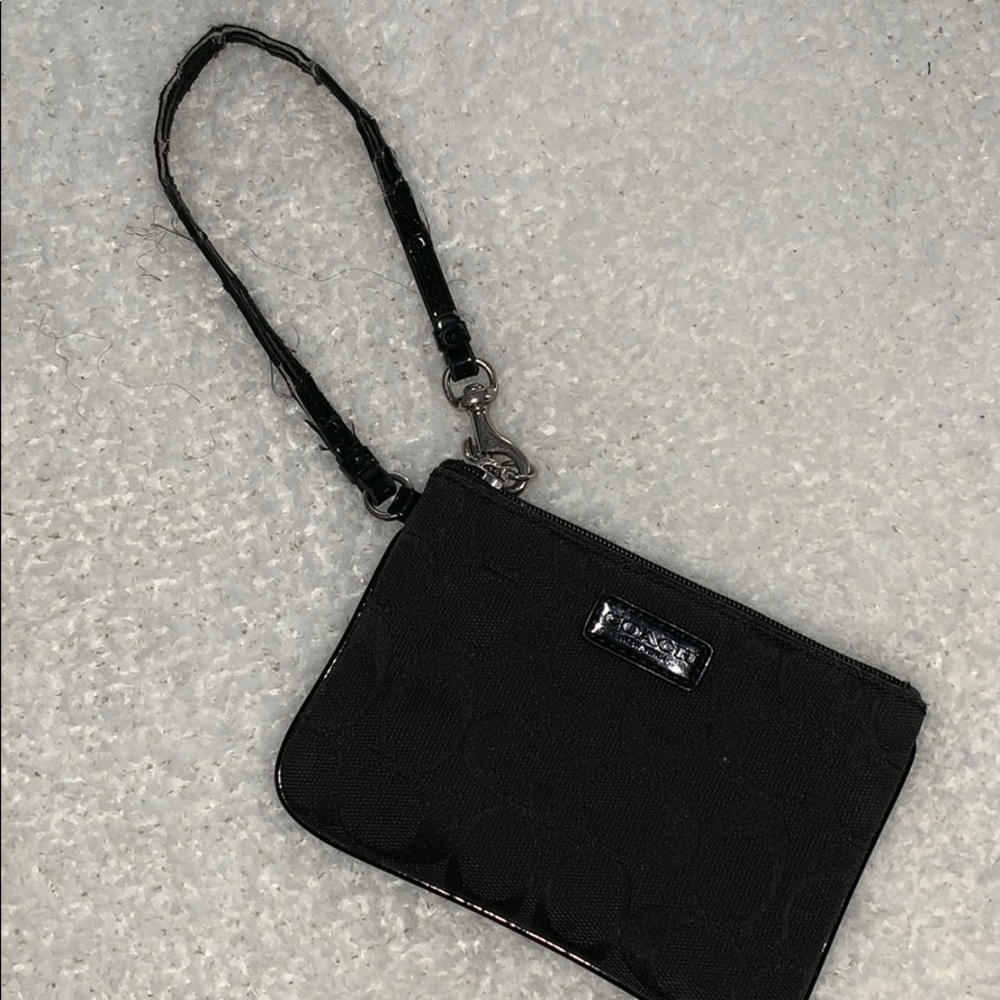 Black coach wristlet